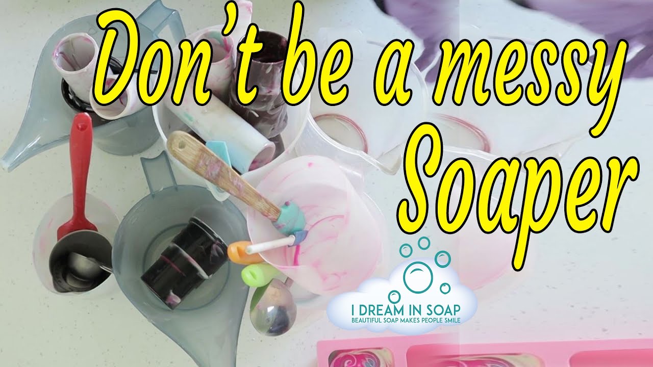 Staying clean and organised when soaping. Don't be a messy soaper. Cold process soap making tutorial