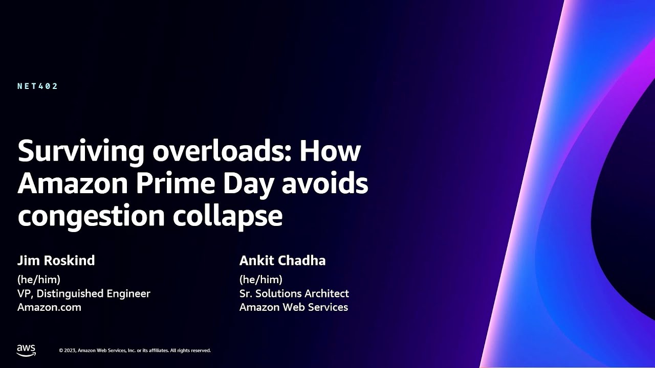 AWS re:Invent 2023 - Surviving overloads: How Amazon Prime Day avoids congestion collapse (NET402)