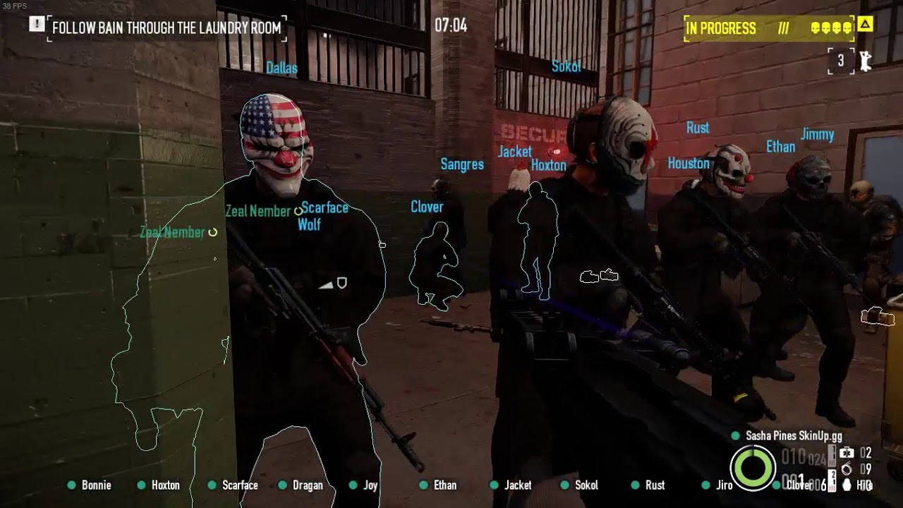 Payday 2 the whole gang try to rescue bain