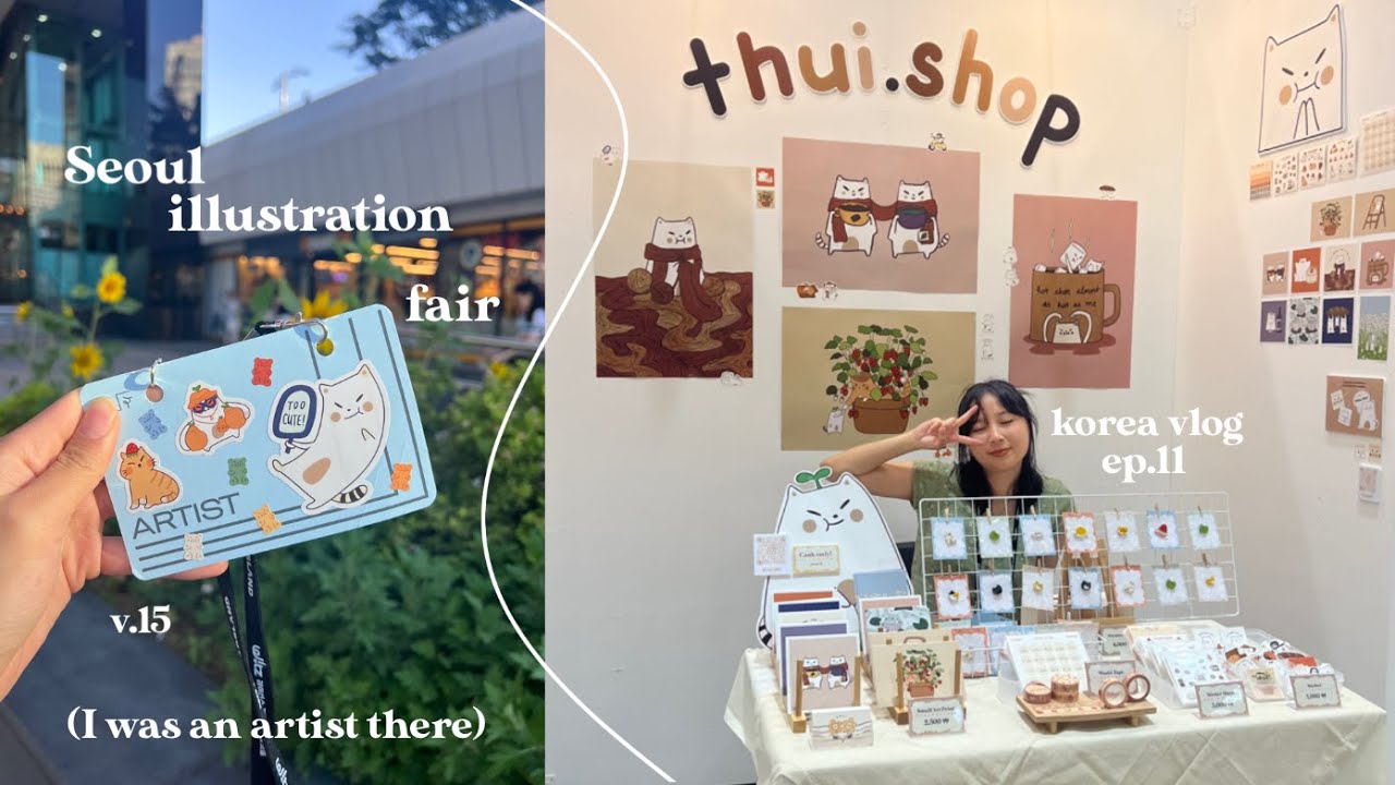 korea vlog 💛 seoul illustration fair v.15: artist's pov 🎨✨ (ep.11)