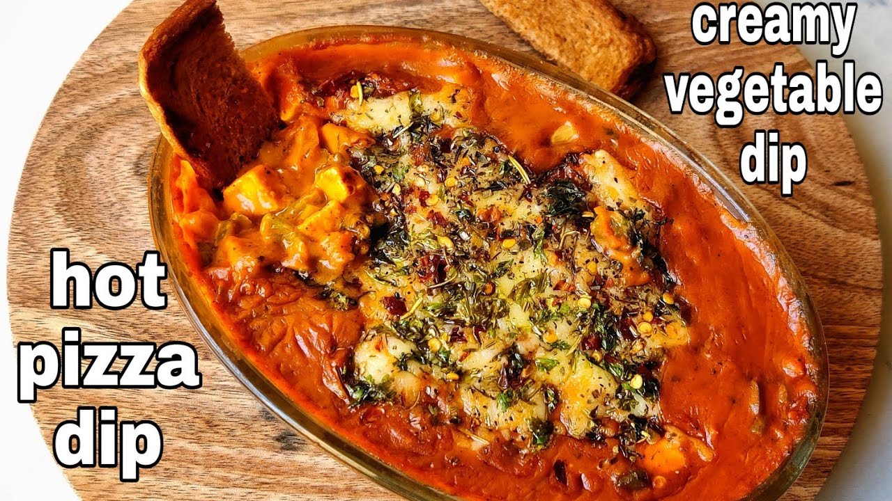 Hot Pizza Dip recipe | Creamy Hot Vegetable Paneer Dip Recipe | Party Snack Recipe| Starters Recipe