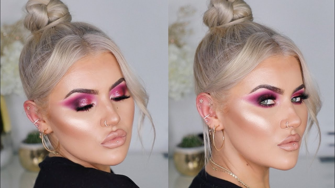 GLAM PINK MAKEUP & HAIR TUTORIAL | JAMIE GENEVIEVE