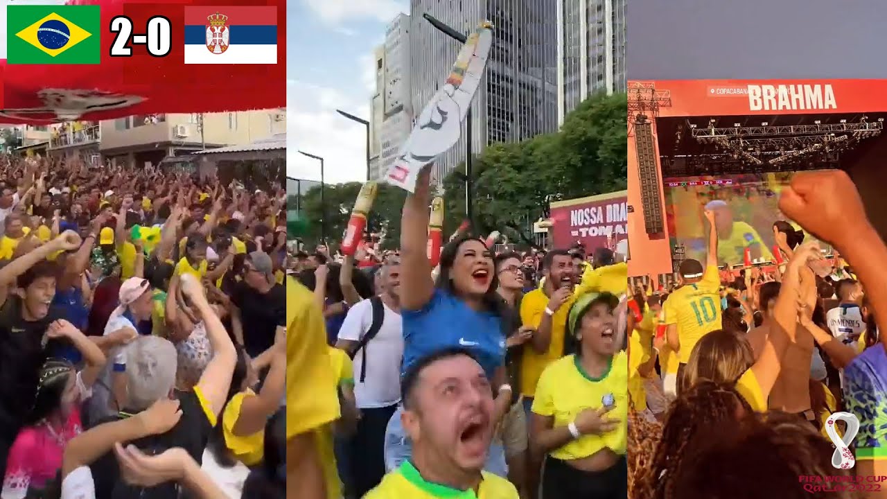 Completely Crazy Brazil Fan Reactions To Richarlison's Wonder Goal Against Serbia In The World Cup