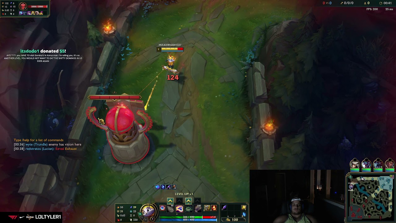 Tyler1 running it down a bit early this time