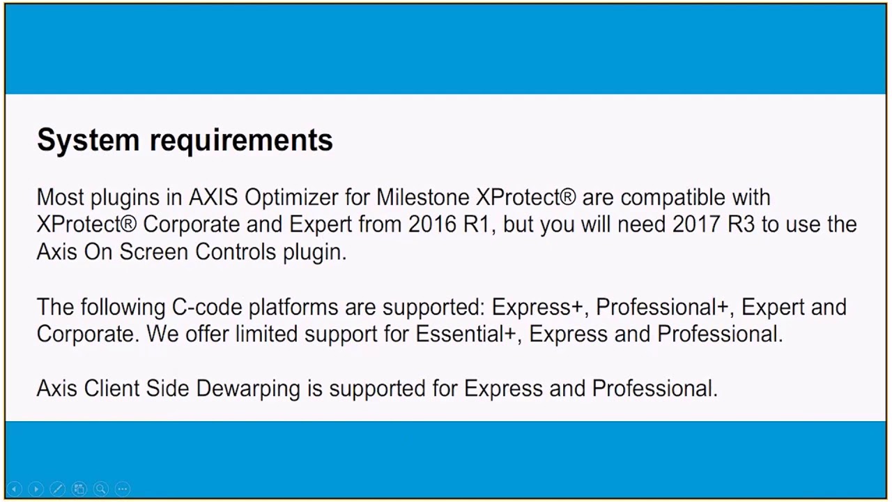 Axis Optimizer for XProtect&reg;