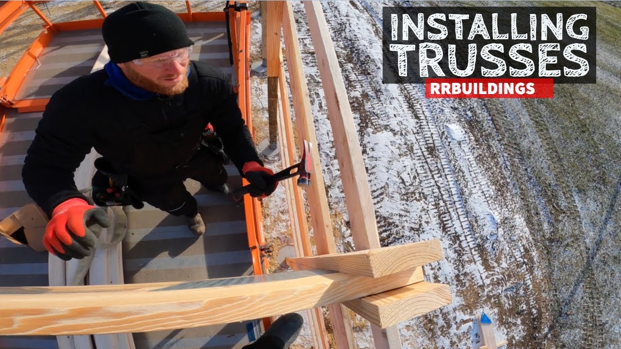 Building a Large Garage: Part 2 Installing Trusses