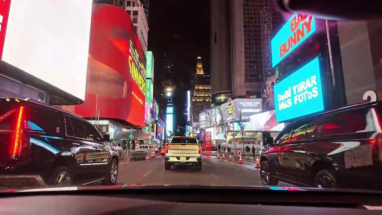 Riding around manhattan NYC #nyc #manhattan #timessquare #7thavenue #42st #Rockefeller