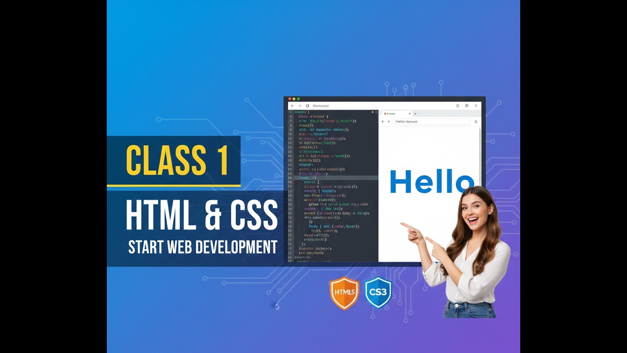 Learn HTML & CSS in 2026 | First Class: Your First Webpage | Web Design Basics