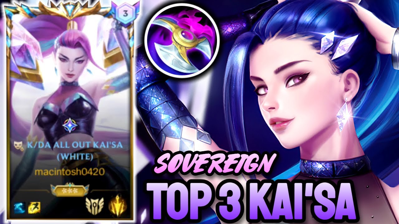 WILD RIFT KAI'SA - TOP 3 KAI'SA GAMEPLAY - SOVEREIGN RANKED