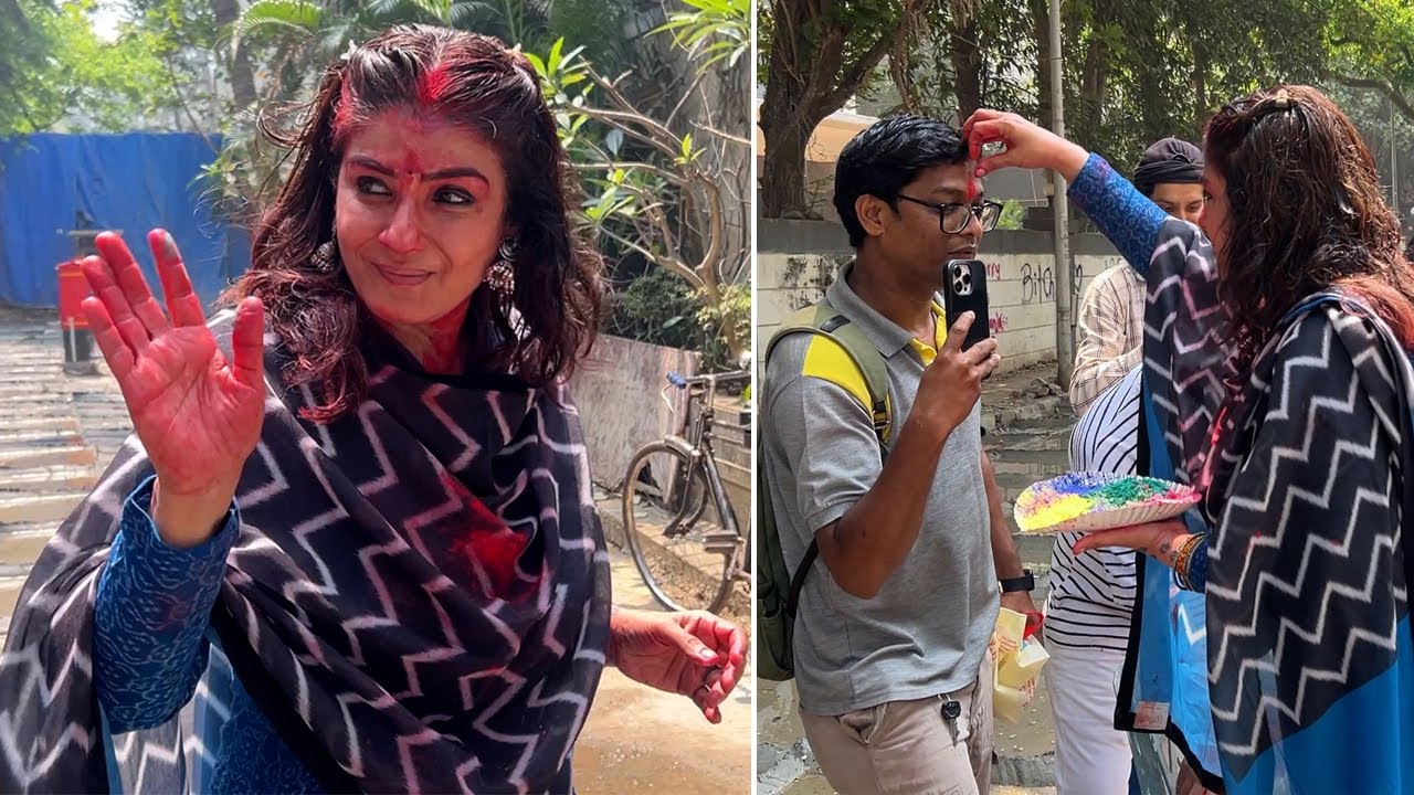 Raveena Tandon Celebrate Holi With Media Spotted At Bandra 🤩 | MS shorts MS Bollywood
