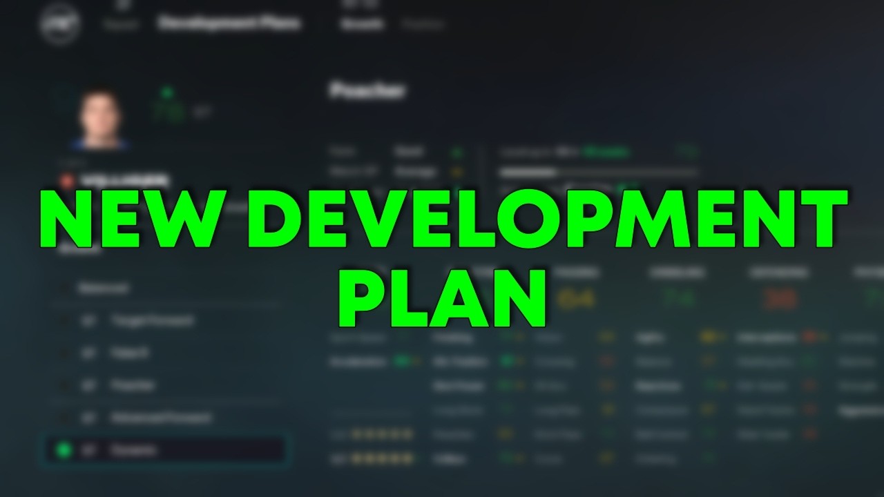 The Dynamic Development Plan in FC26 Career Mode