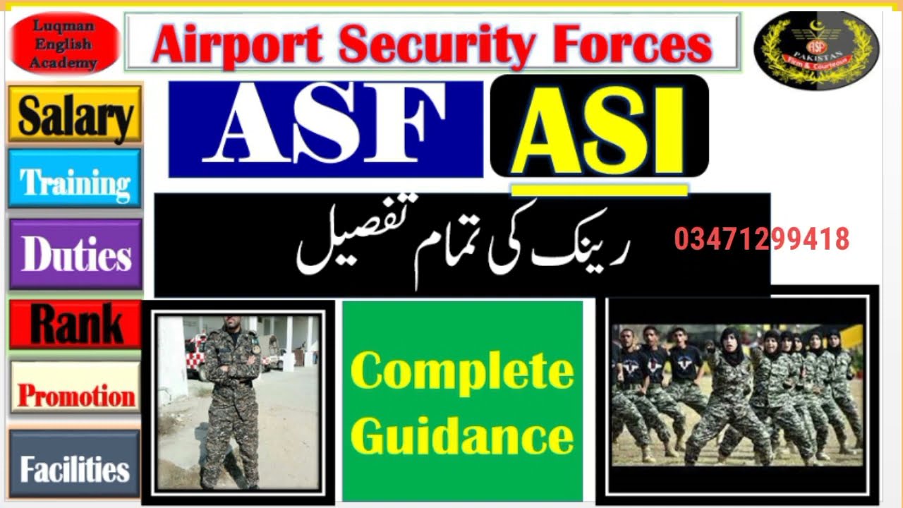 ASF jobs detail ASI rank complete information duties, salary join ASF 2022 Airport security forces