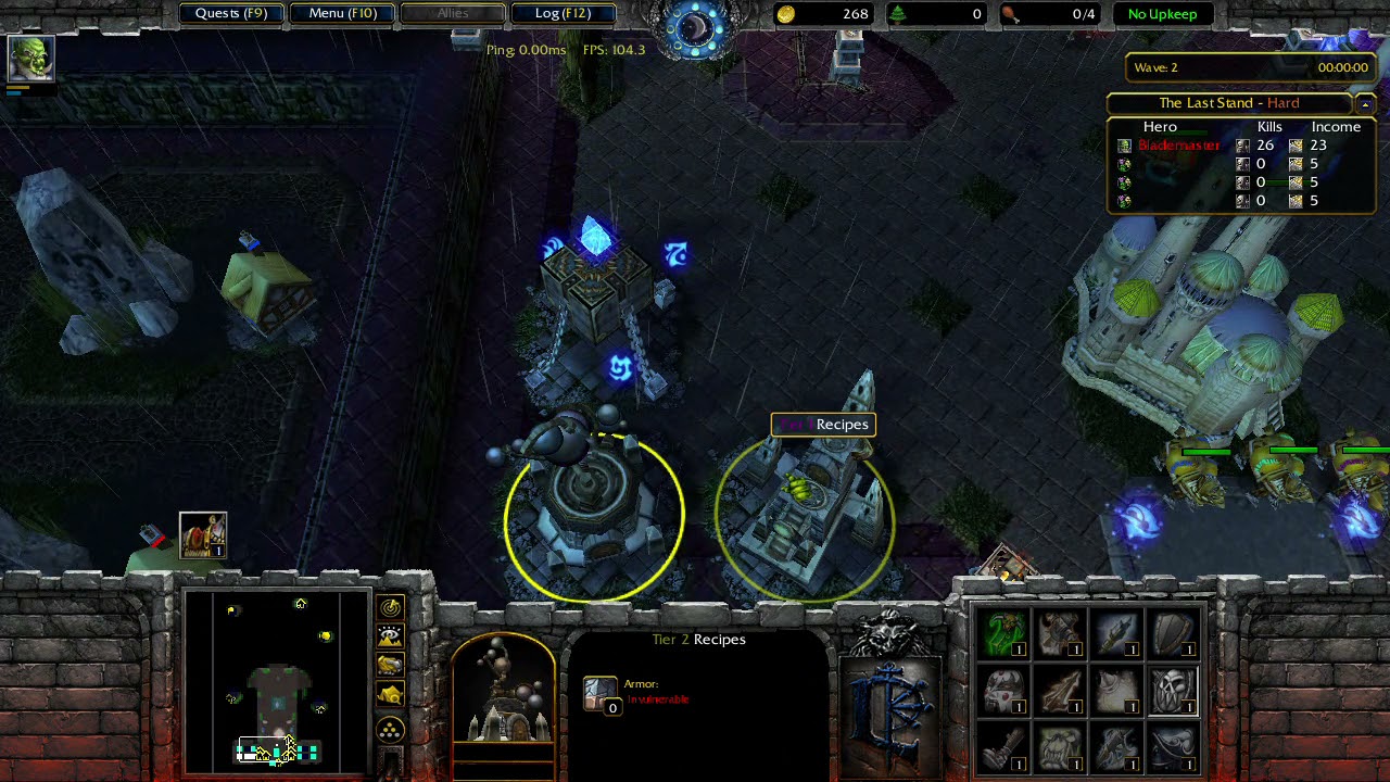Warcraft III The Last Stand - solo with Blade Master - hard mode