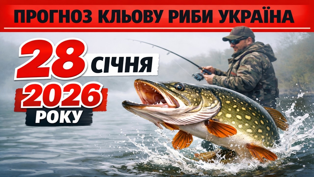 ПРОГНОЗ КЛЬОВУ в Україні на 28 січня 2026 року: Кидай все і на рибалку!