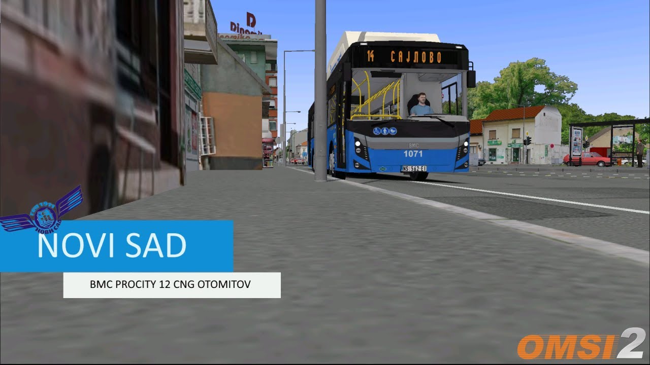 OMSI 2 Ludaci na putu u Novom Sadu!! Linija 14 (Sajlovo - Centar) BMC PROCITY 12 CNG #omsi2