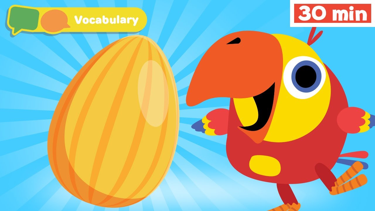 Learning First Words w Larry | Sensory Stimulation for Babies | Vocabulary for Kids | Vocabularry