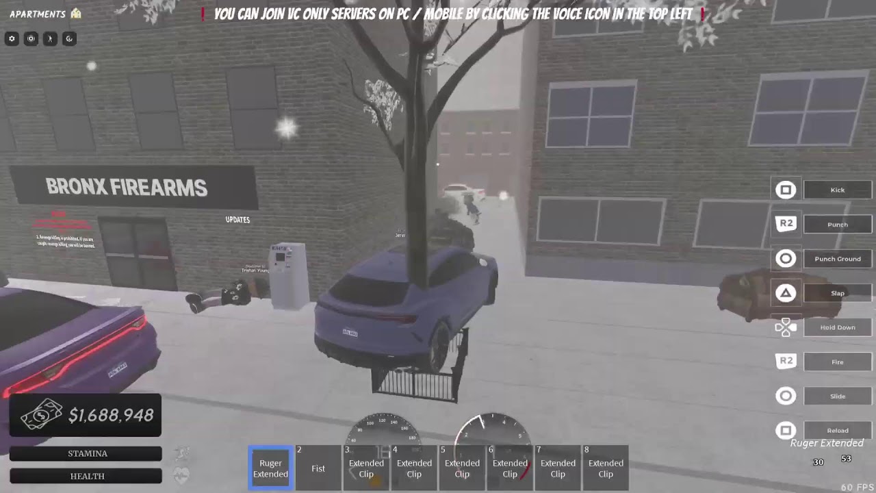 Playing south bronx the trenches on Roblox 1.7mill on my account