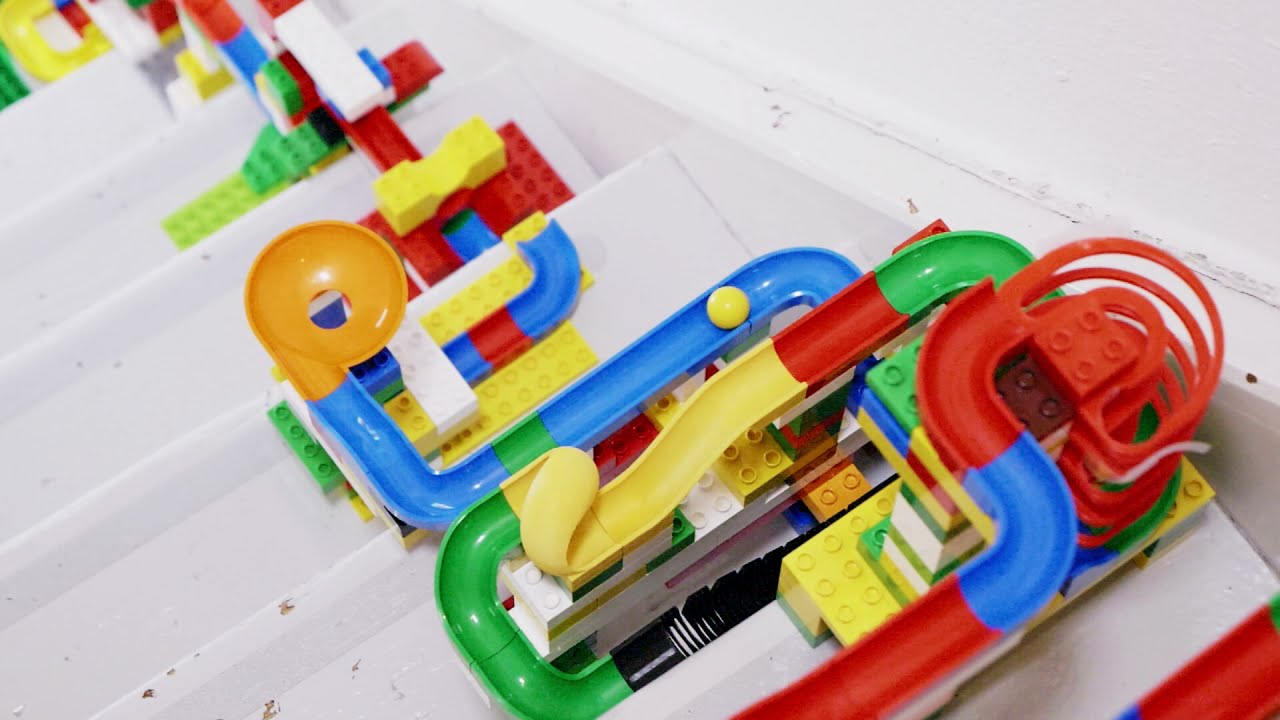 Riesen Hubelino-Bahn: Treppen-Challenge #Hubelino #murmelbahn #legoduplo