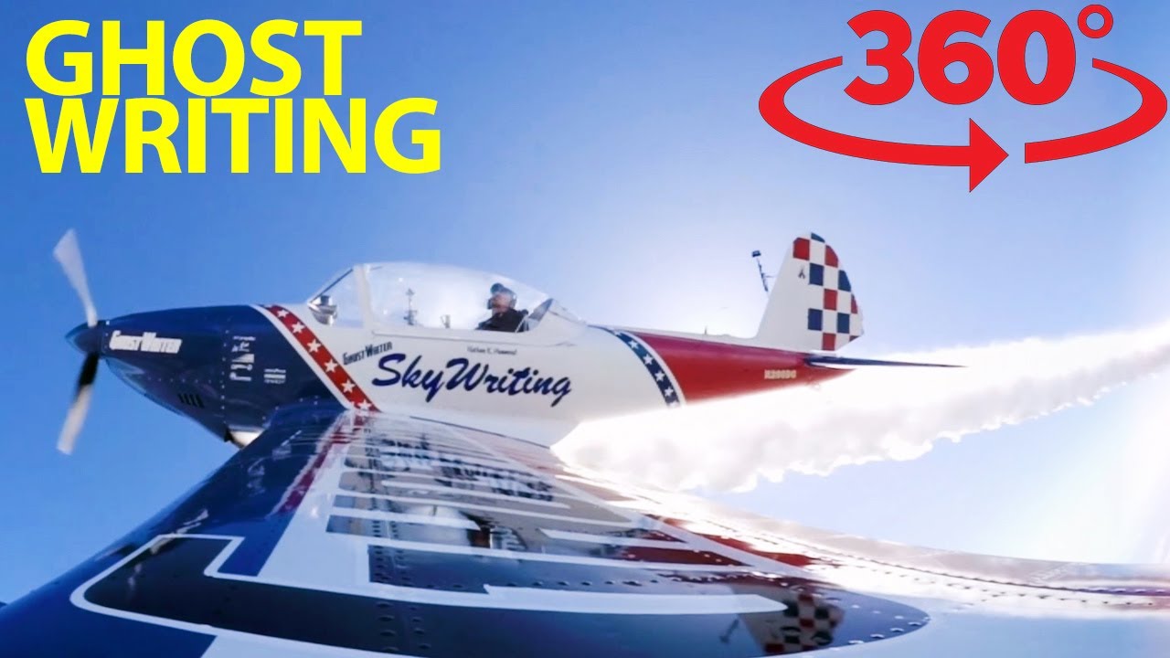 Fly with a skywriter to see spectacular creations in 360