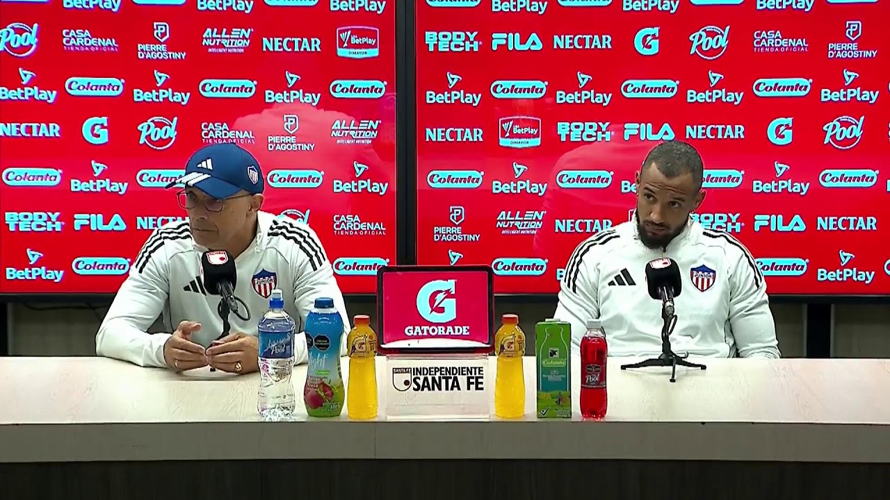Rueda de prensa de Junior tras su partido con Santa Fe