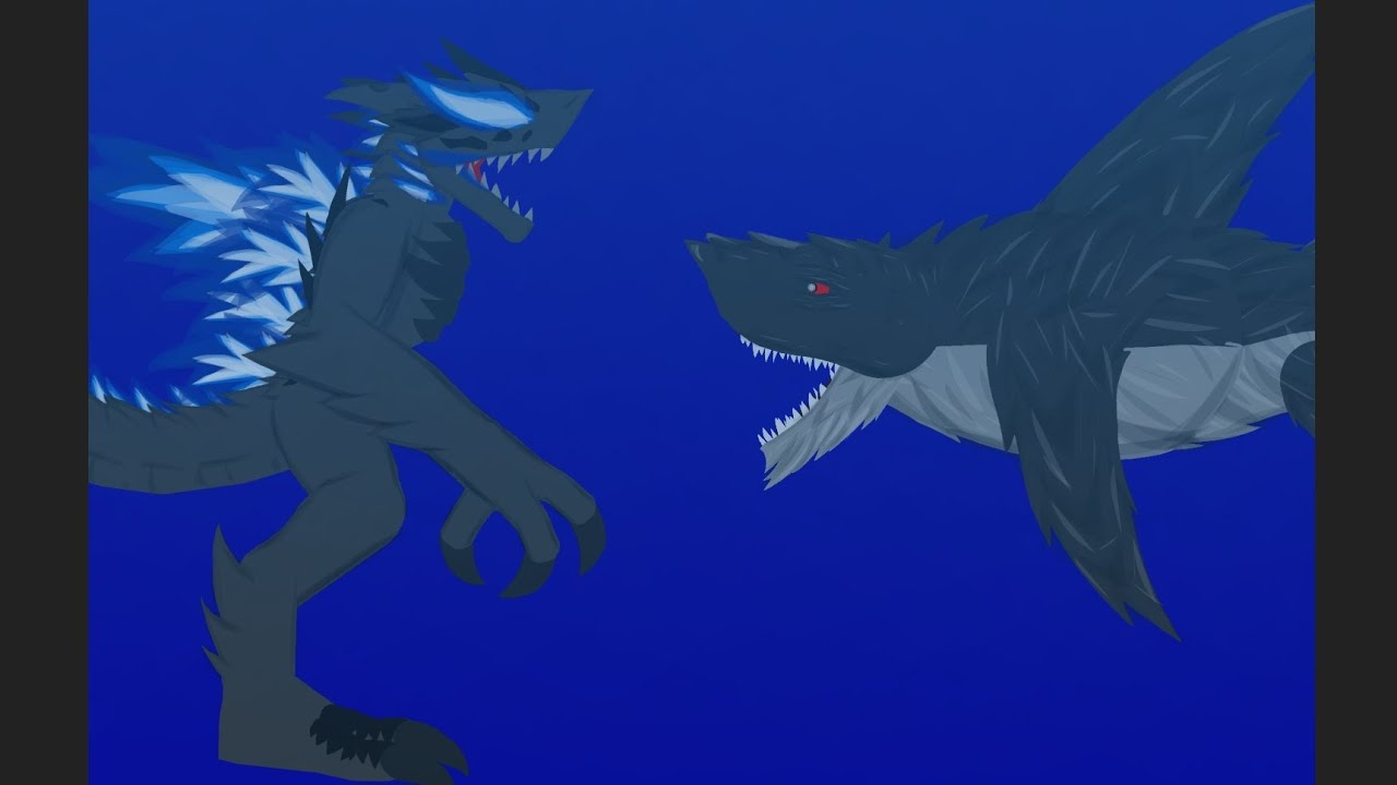 Sharkzilla vs mega jaws dc2 epic battle