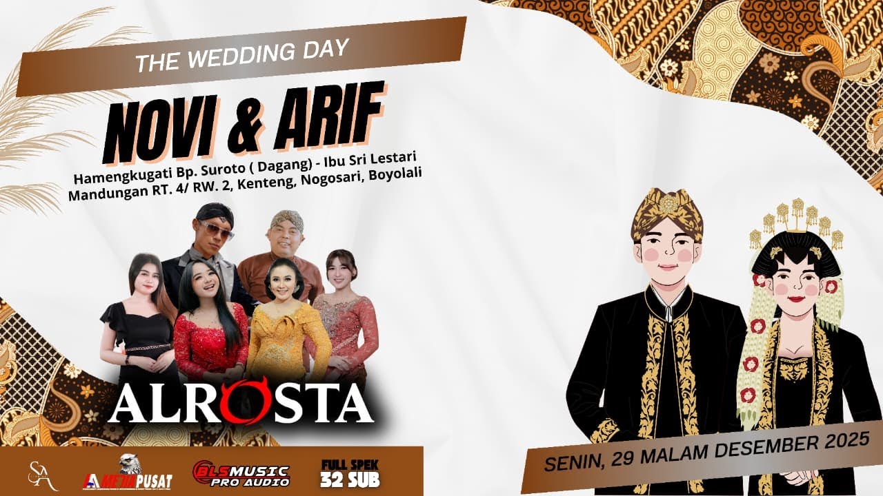 🔴LIVE ALROSTA DONGKREK - WEDDING RIA & ARIF - BLS PRO AUDIO - AA MEDIA PUSAT