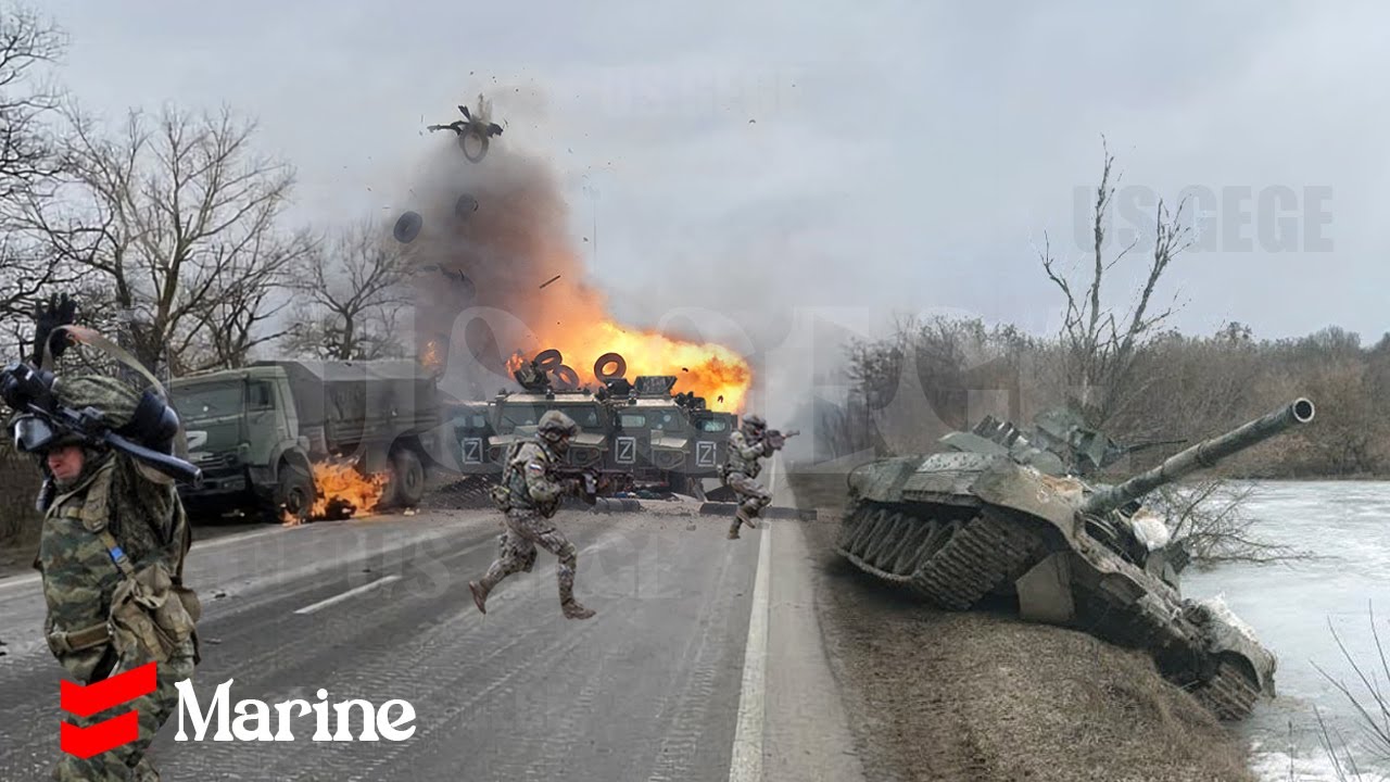 Real footage! Brutal attack Ukrainian marine destroy Russian soldier in dnipro river