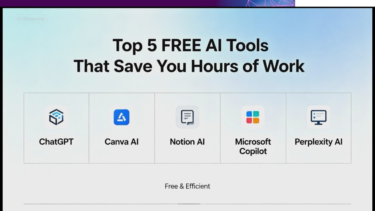 Top 5 FREE AI tools that will save you hours of work  