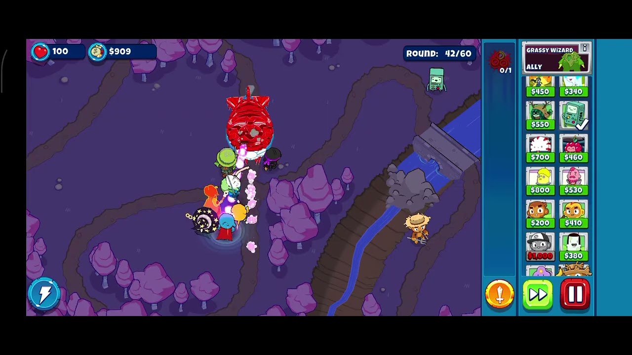 Bloons adventure time td #43 candy forest extreme
