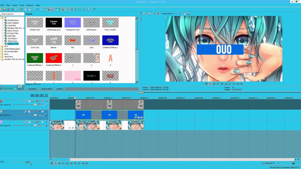 Sony Vegas • Zoom out & slide in effect • Tutorial