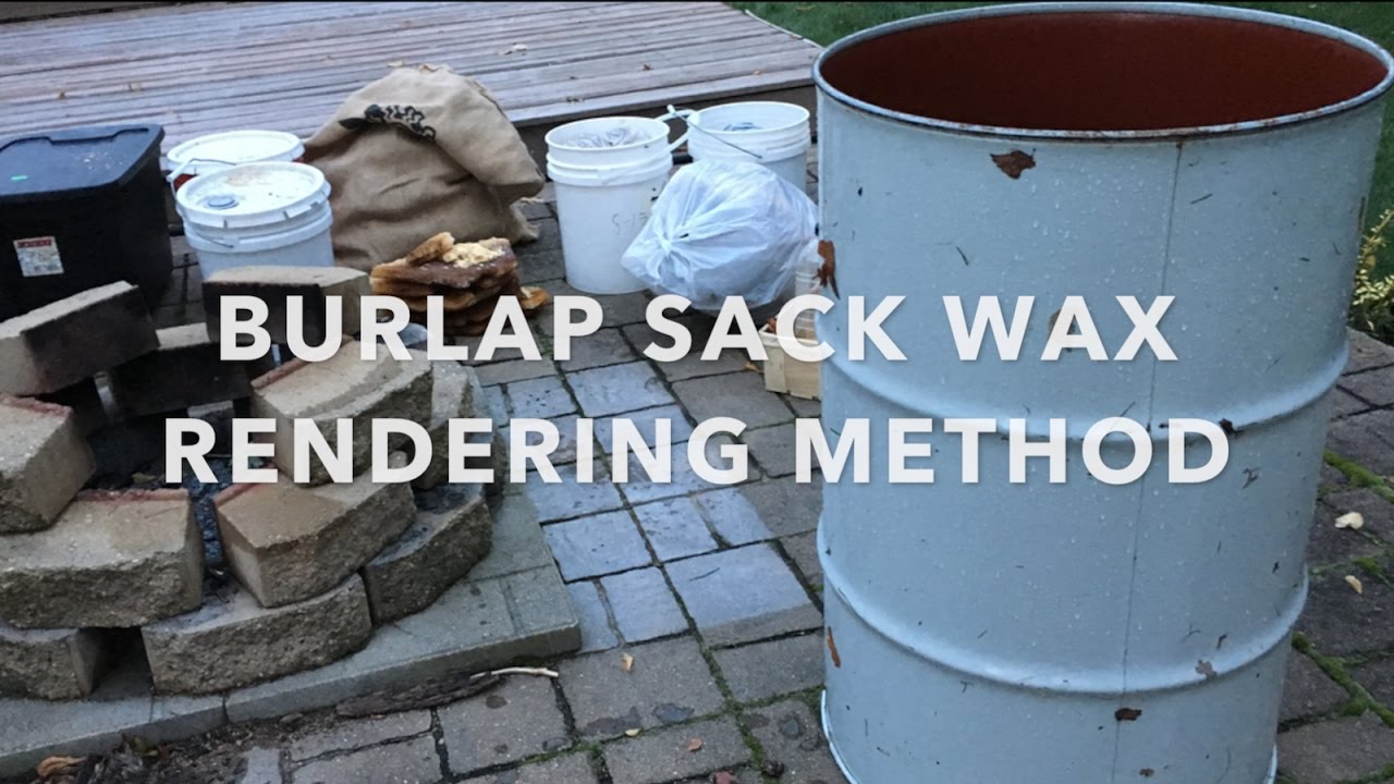 Burlap Bag Wax Rendering Method ~ Large Scale Beeswax Melting