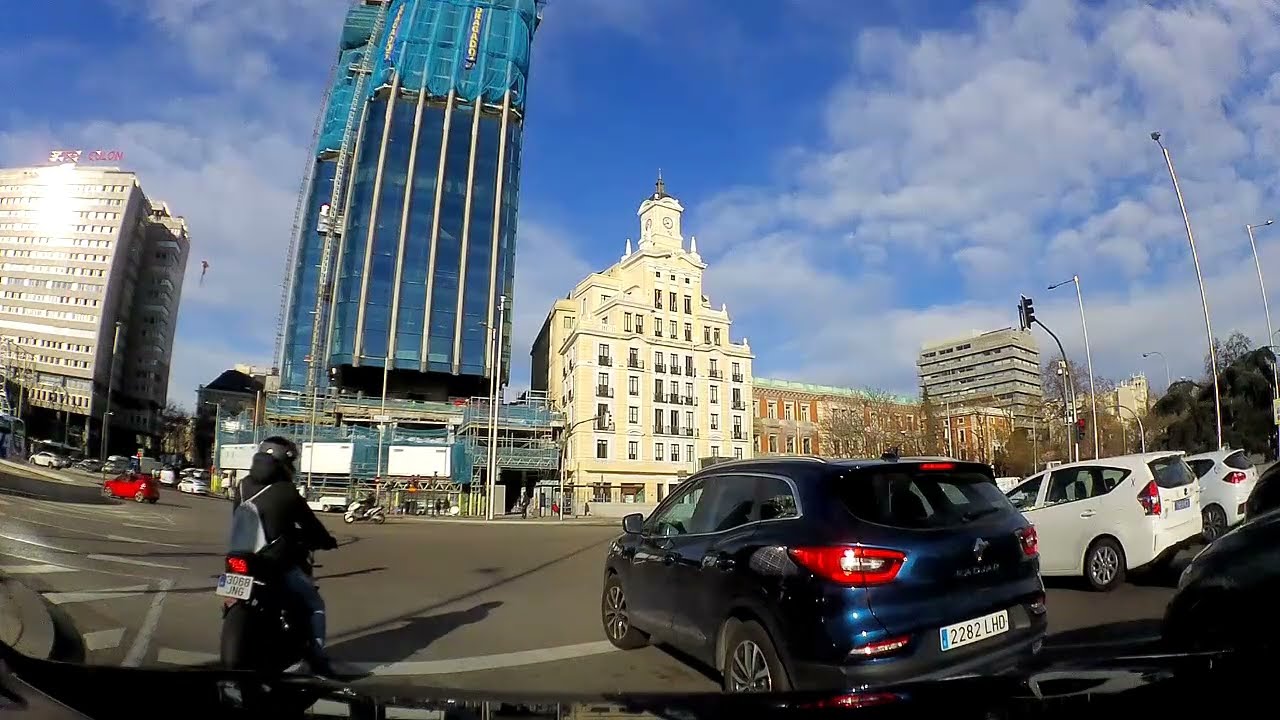 Driving in Madrid City