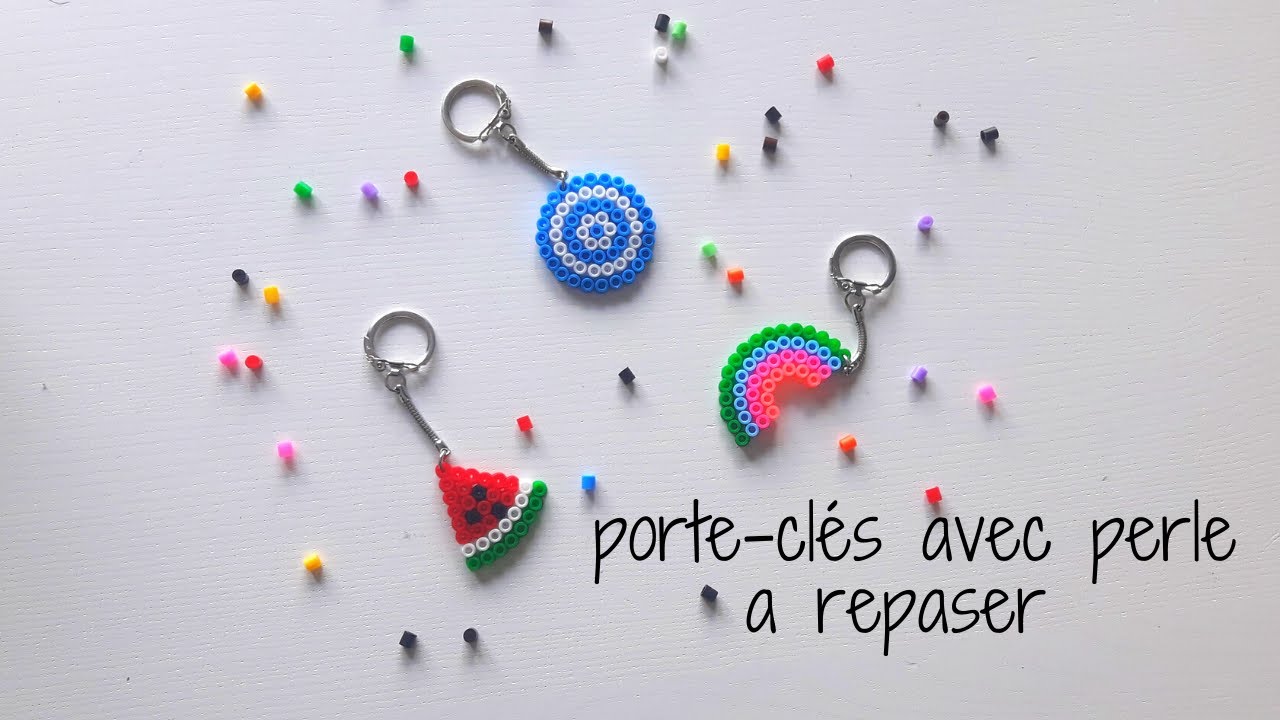 porte cle avec perle avec a repasser