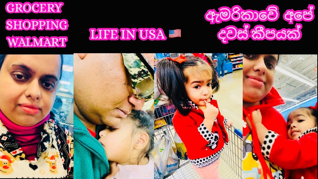 අපිත් එක්ක ඇමරිකාවේ දවස් කීපයක්| Grocery shopping 🛒 | American Village Simple Family | Life in USA🇺🇸