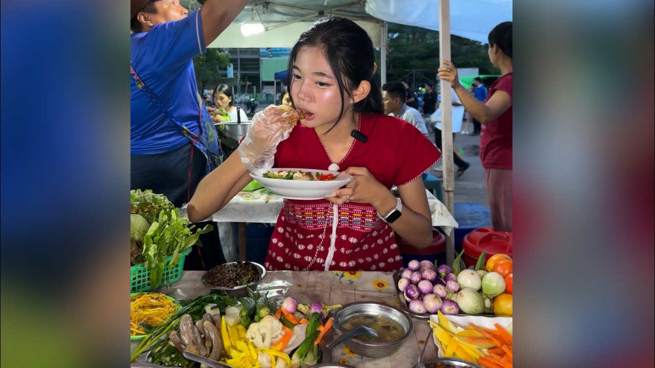 ကရင်တောထမင်းကို ငပိရည်တို့စရာအစုံ အရံဟင်းစားပွဲအပြည့်နဲ့ ဘားအံကမ်းနားညစျေးမှာစားမယ်။ 😋🌶️
