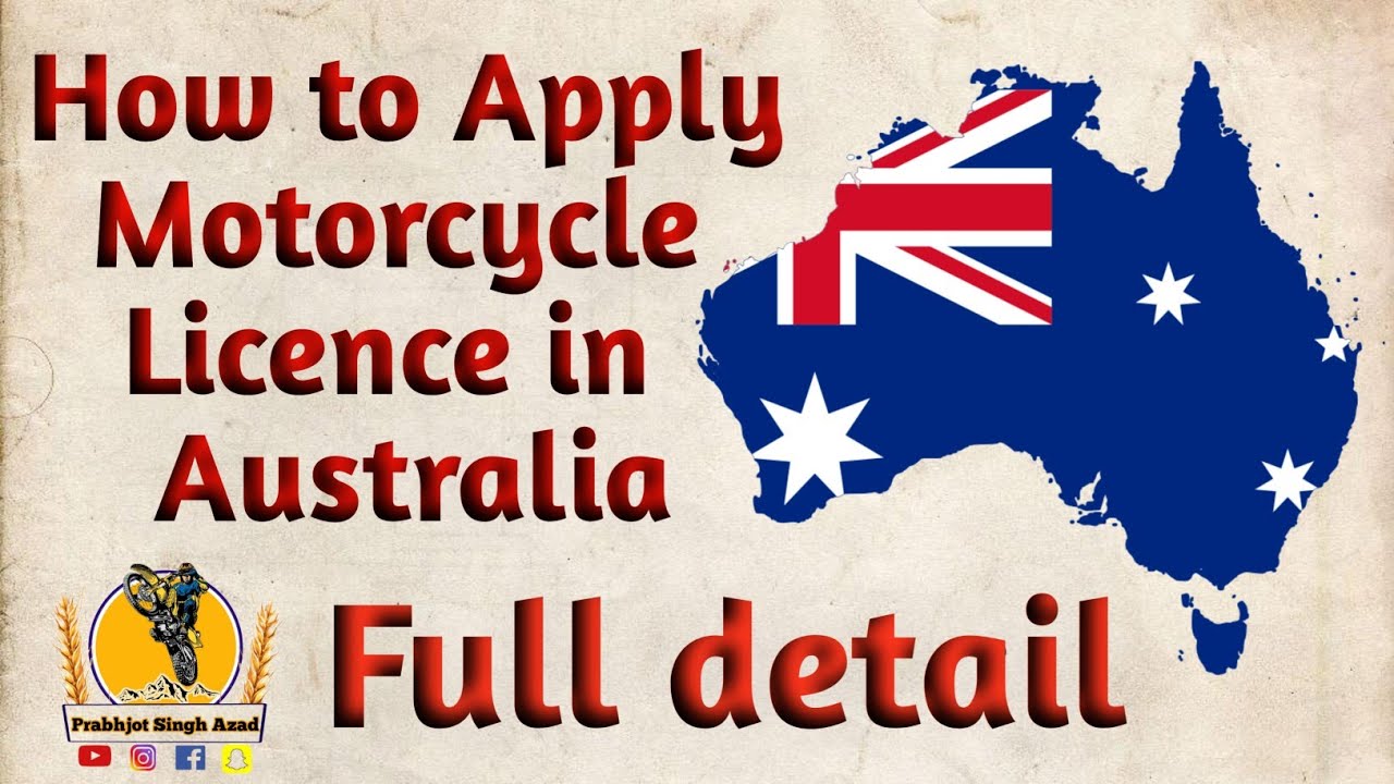 Motorcycle Licence kiwe Banda Australia ch