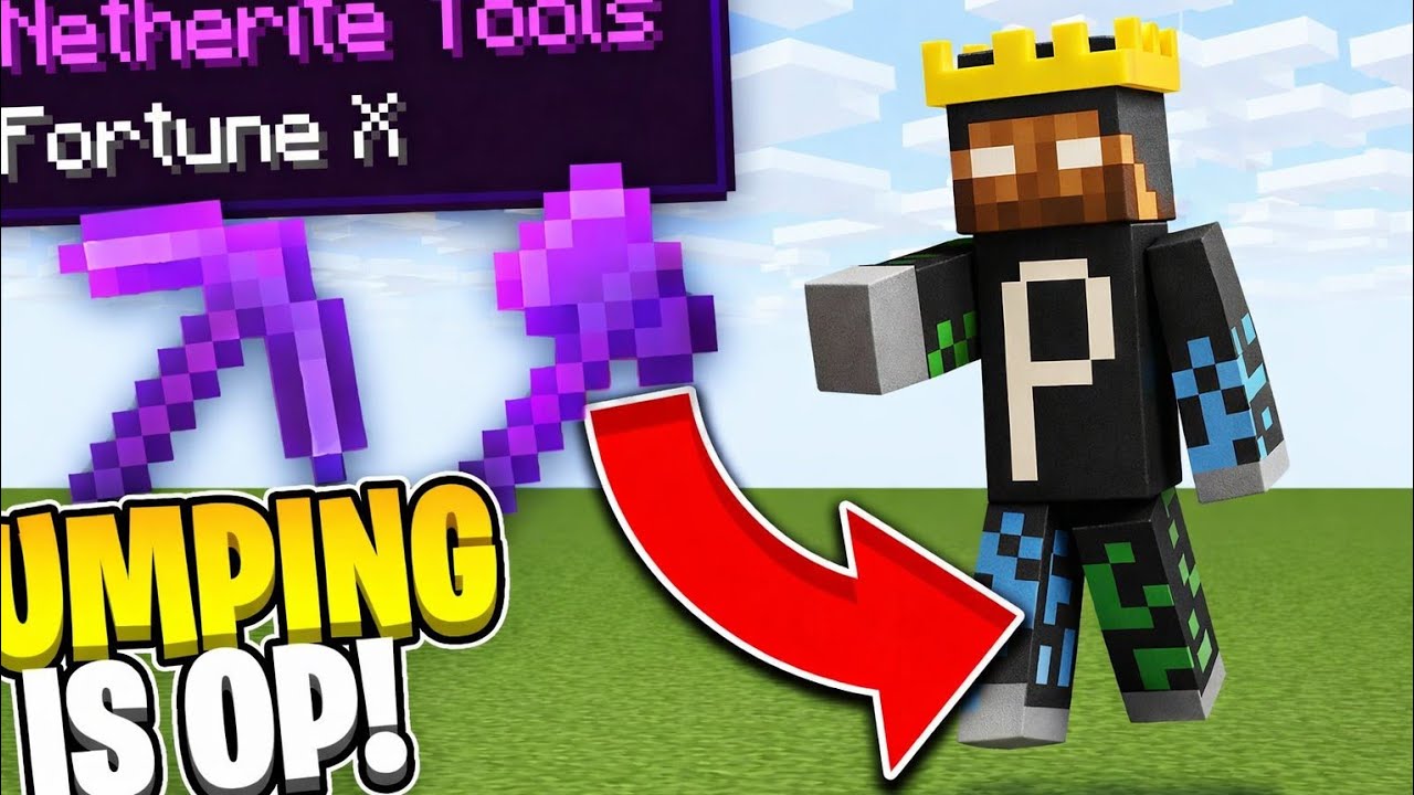 Minecraft But Jumping Drop Op Items 🙂(4/30)