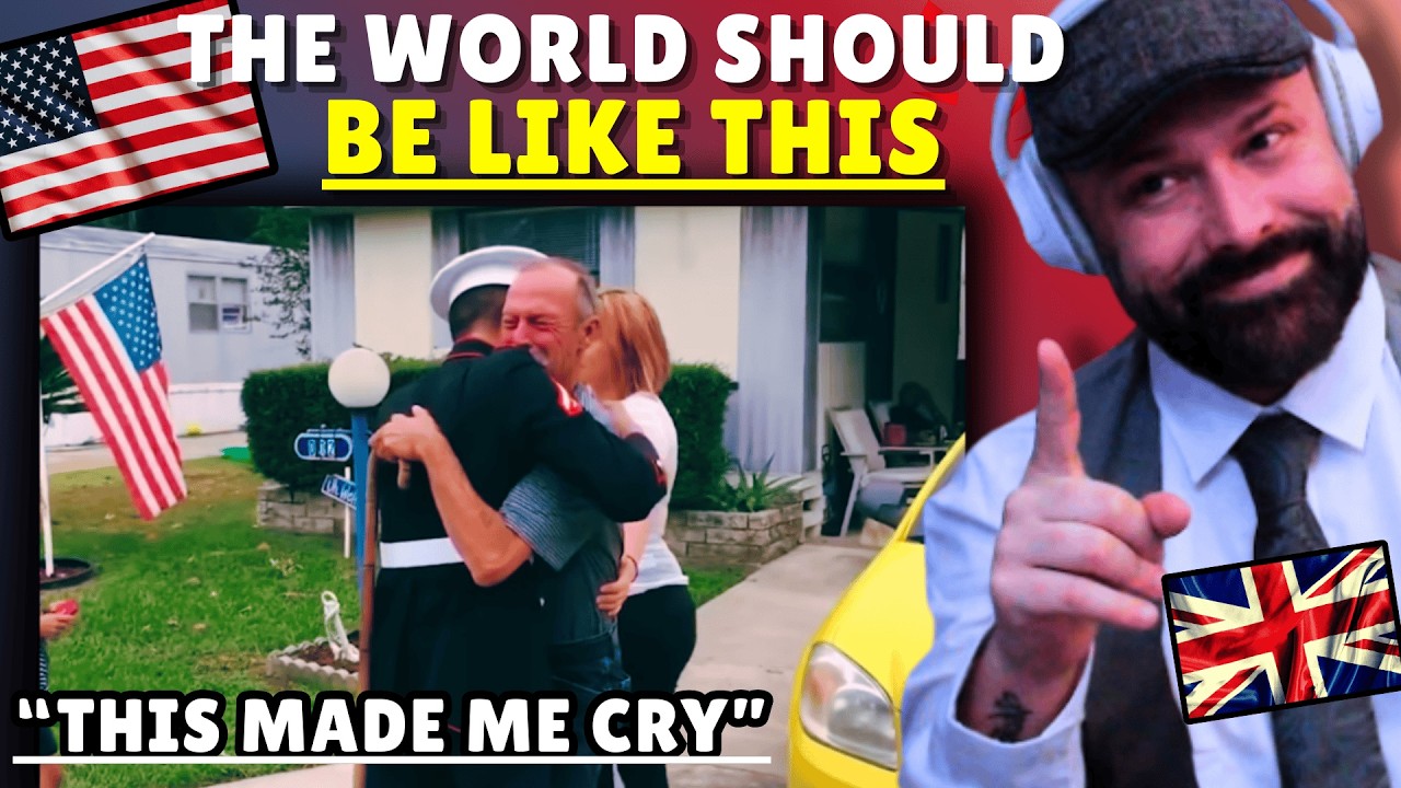British Dad Reacts to Soldiers Coming Home 🇺🇸 (This Broke Me)