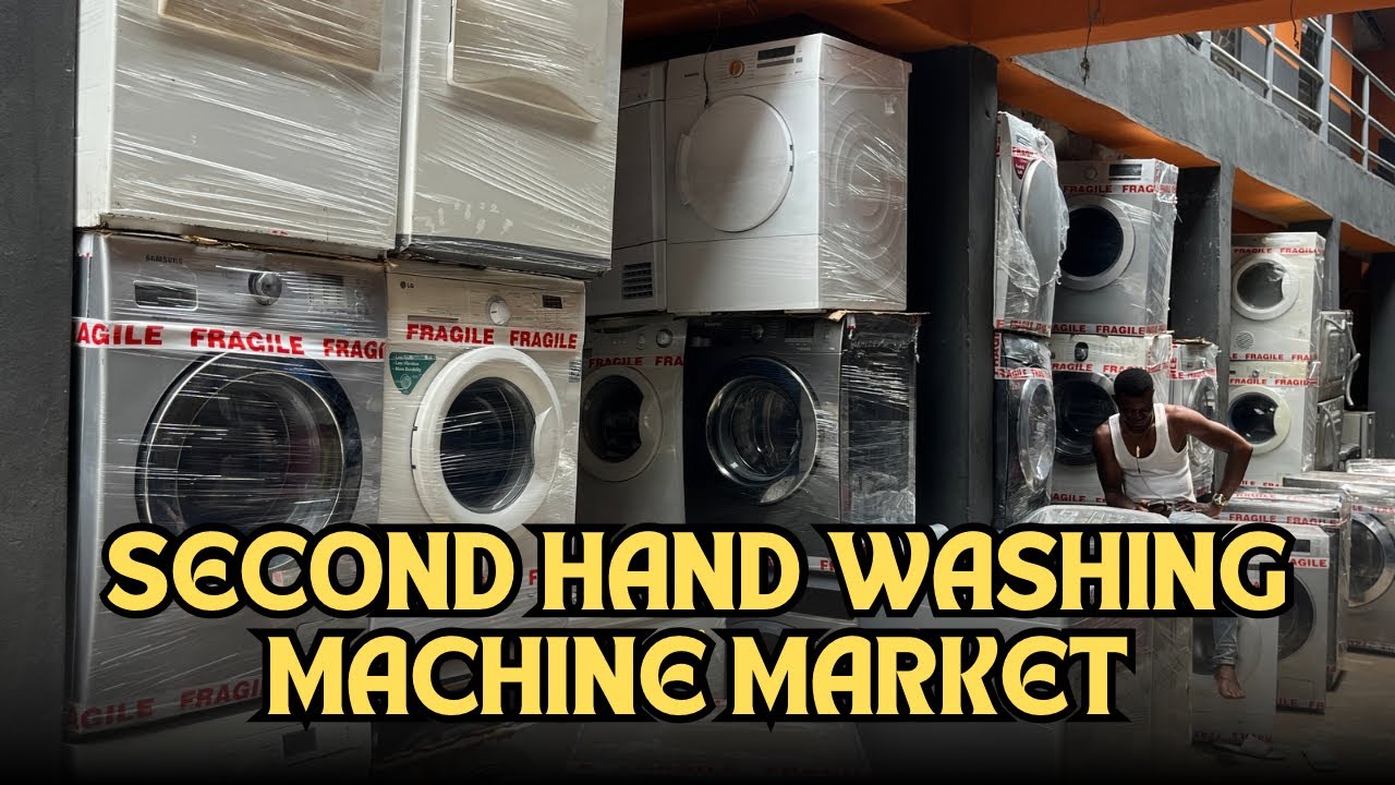 SECOND HAND (THRIFT) WASHING MACHINE MARKET VLOG | LAGOS , NIGERIA