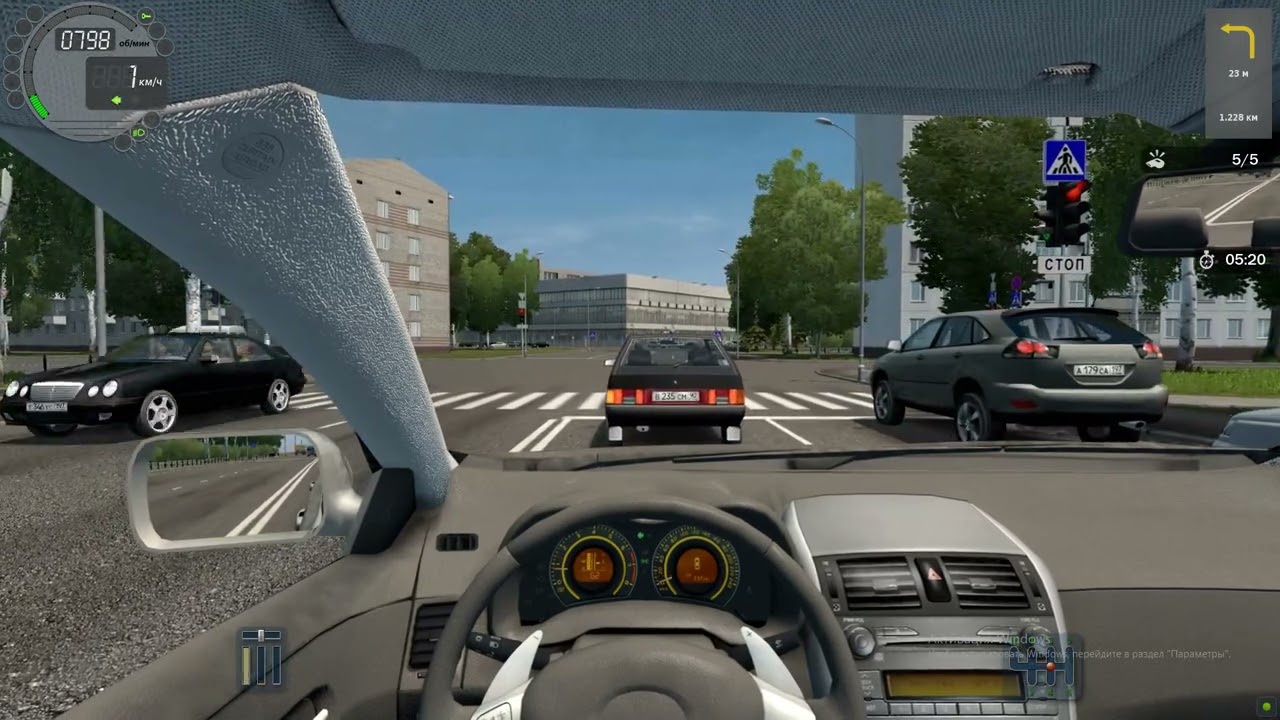 City Car Driving - экзамен в городе (маршрут 3) | Logitech g29