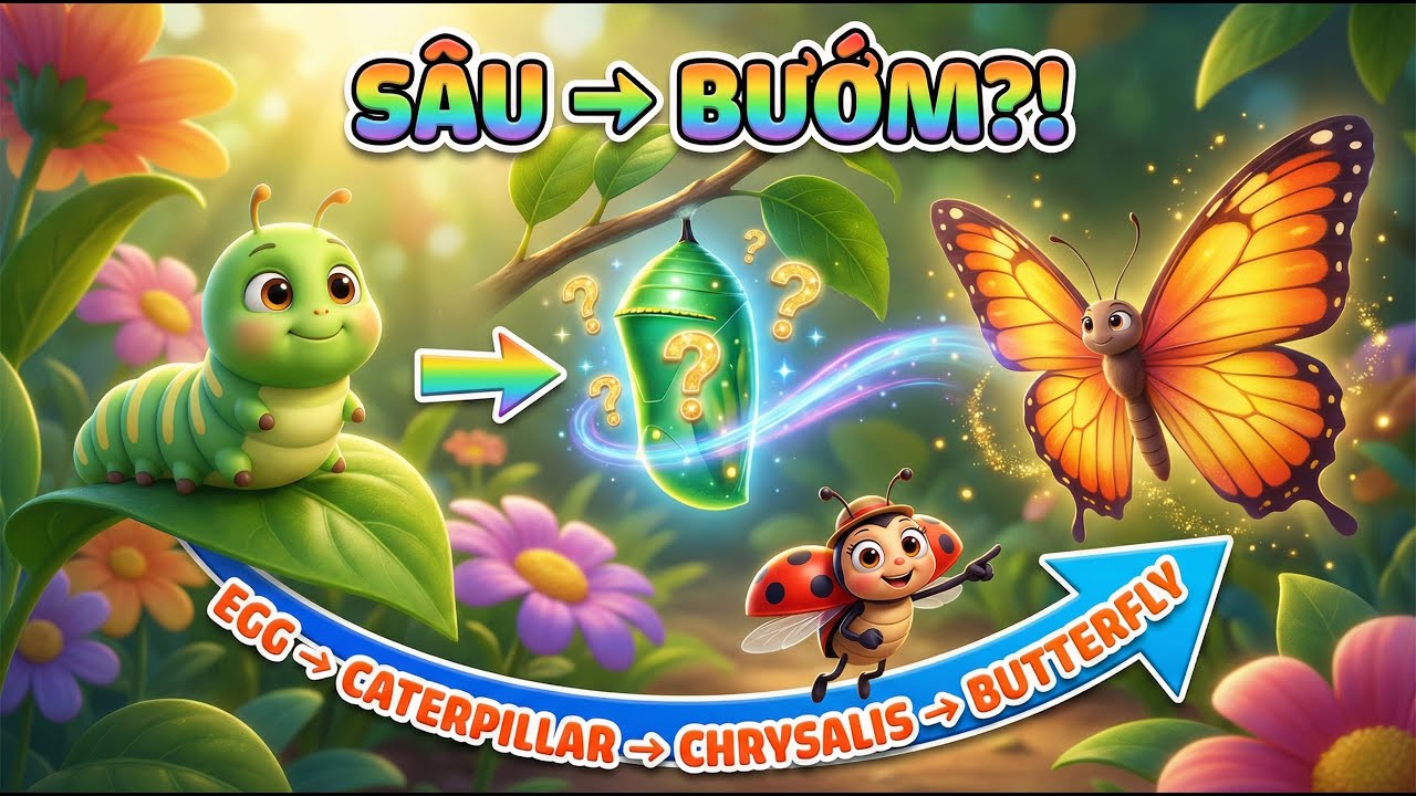 SỰ THẬT GÂY SỐC: SÂU XẤU XÍ LẠI THÀNH BƯỚM ĐẸP? | PHIM KHOA HỌC CHO BÉ | Tập 3