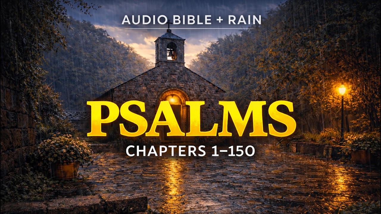 PSALMS [Ch. 1–150] | Audio Bible with Rain Ambience | Peaceful Reading for Sleep, Study & Prayer