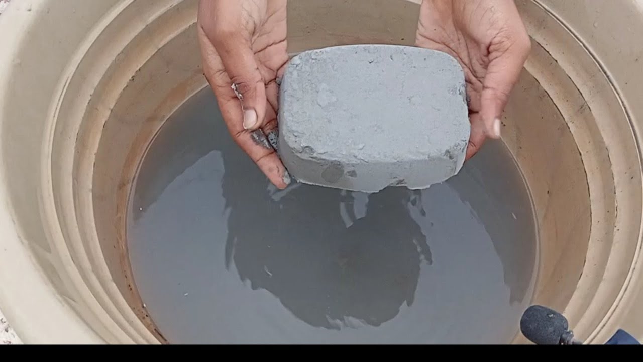 cement crumbling water #cementdirtlover #purecement #reddirt #sandcement #asmr #bts