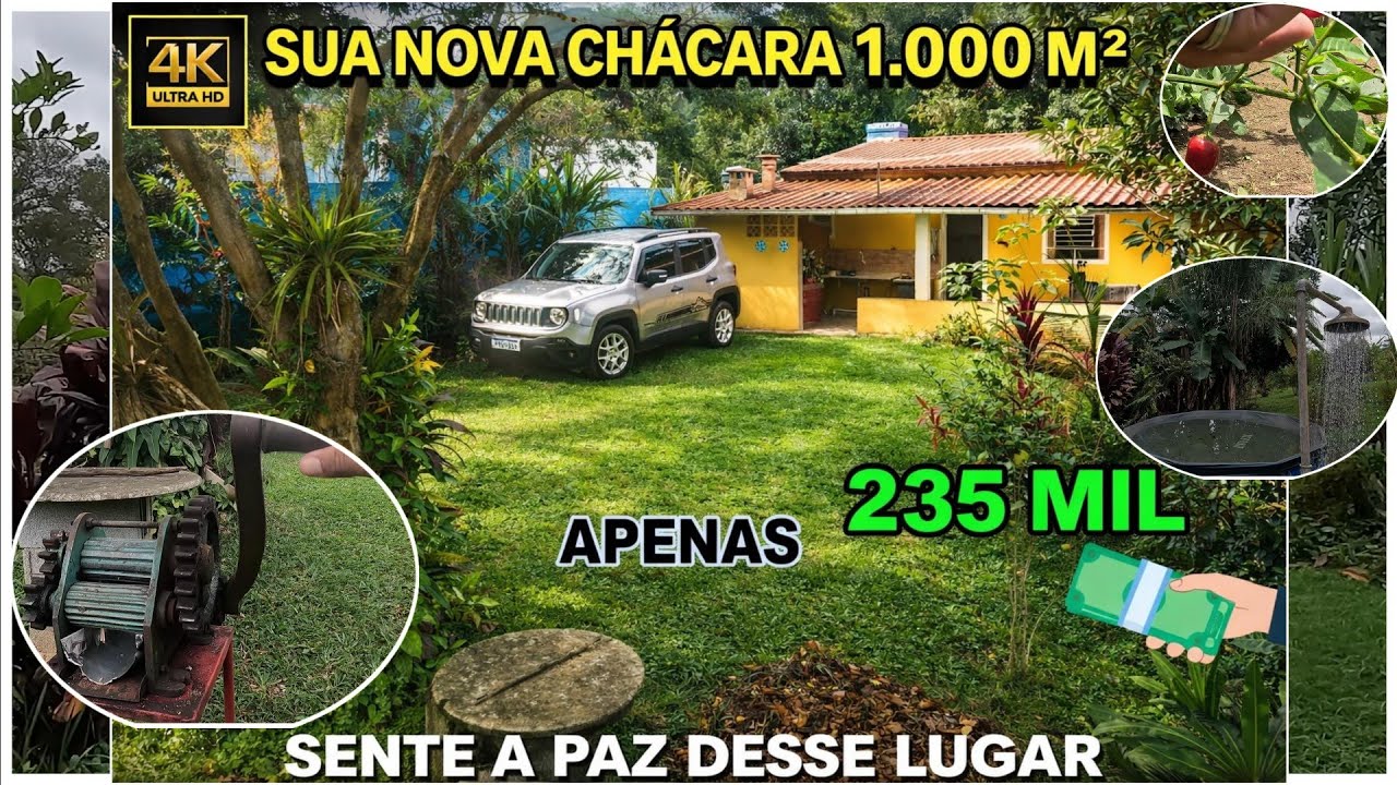 (900)🌿 Sua nova chácara de 1.000 m² em meio à natureza! 🌿235 mil com escritura 