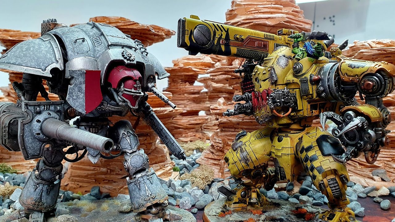 Imperial Knighst vs Big n Stompy Orks, Warhammer 40k battle report