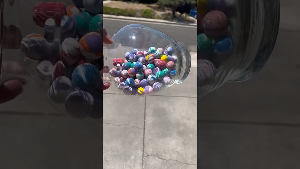 BOUNCING BALLS!! #drop #breaking #glass #satisfying #breakit #asmr #entertainment #bounce #colorful