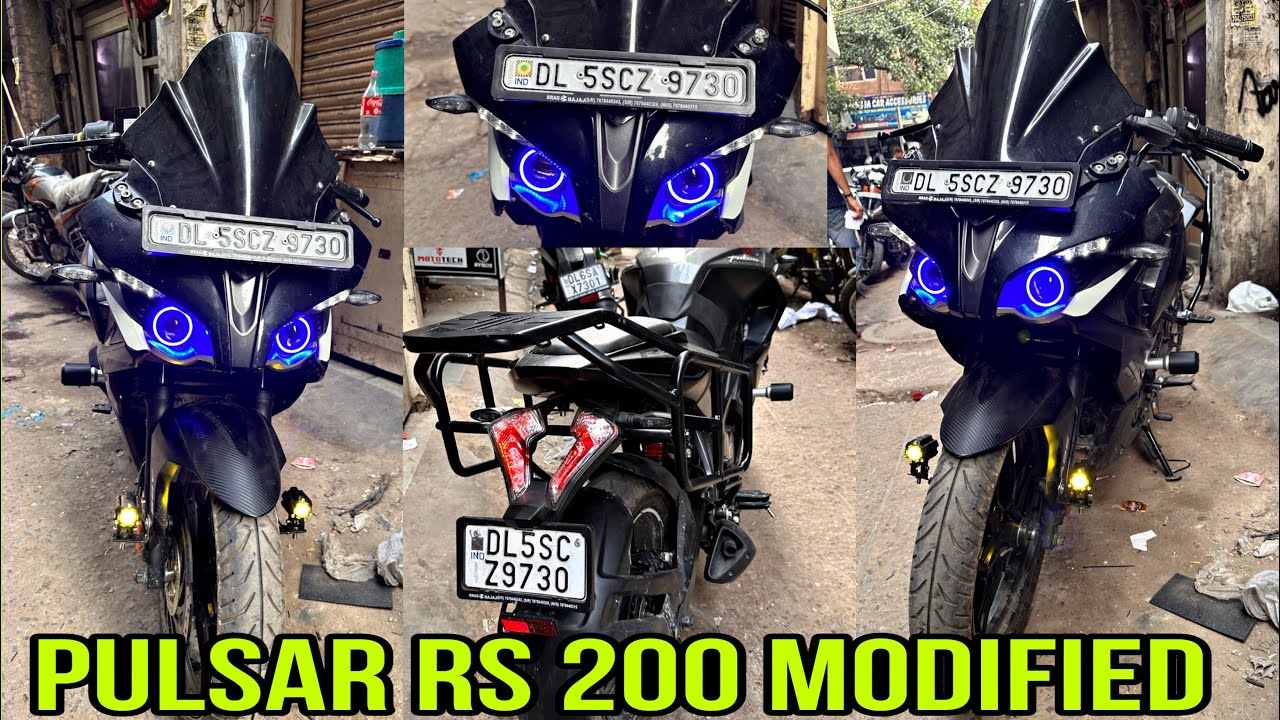 पल्सर 200 रुपये संशोधित 👌 200 रुपये हेडलाइट रिंग | 200 रुपये टूरिंग संशोधन 🤩