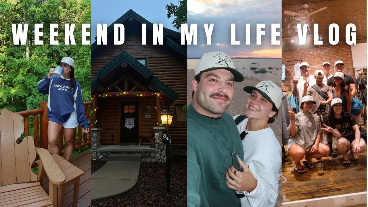 VLOG: weekend in northern Michigan, surprise birthday party, traveling in a bodybuilding prep