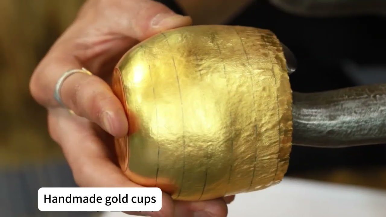 Complete process of making Au999 gold cup