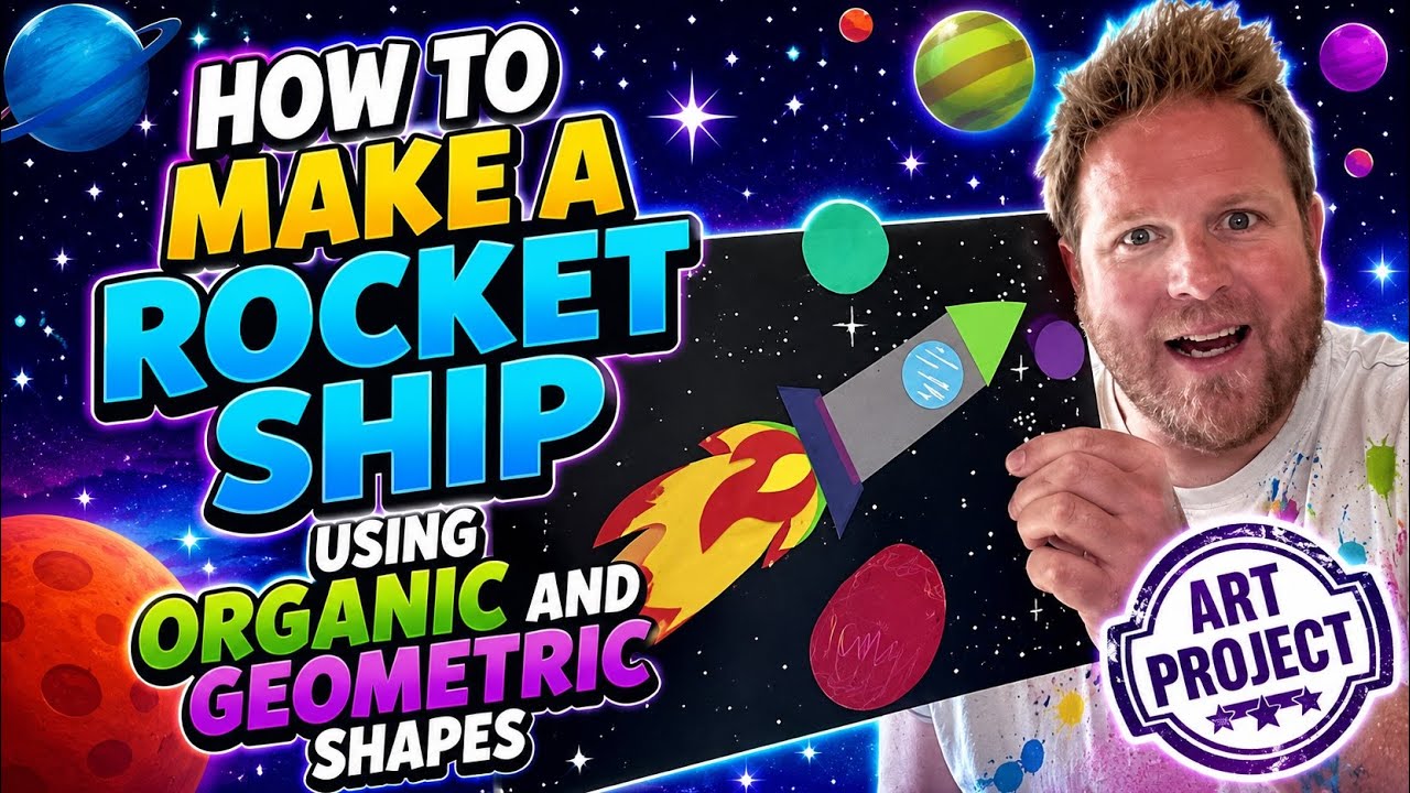 Let’s Make a Rocket Ship Using Organic and Geometric Shapes